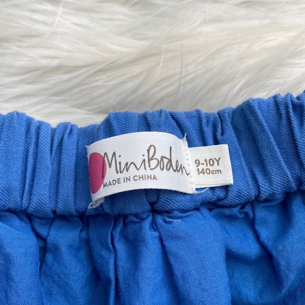 Mini Boden | Blue Unicorn Applique Skirt - Picture 16 of 16